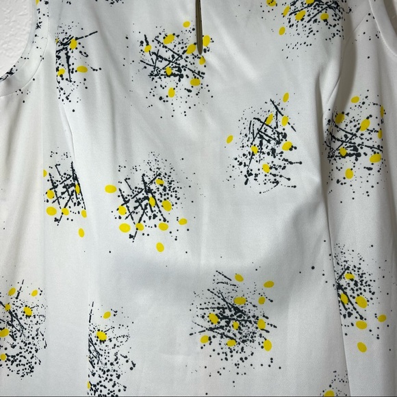 Vintage 60s 70s abstract floral shift dress. Size 16 - Picture 4 of 10